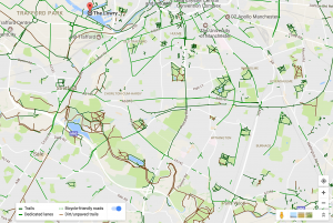 Google Maps cycle routes