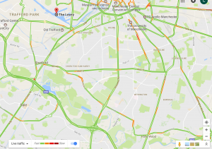 Google Maps cycle route road traffic